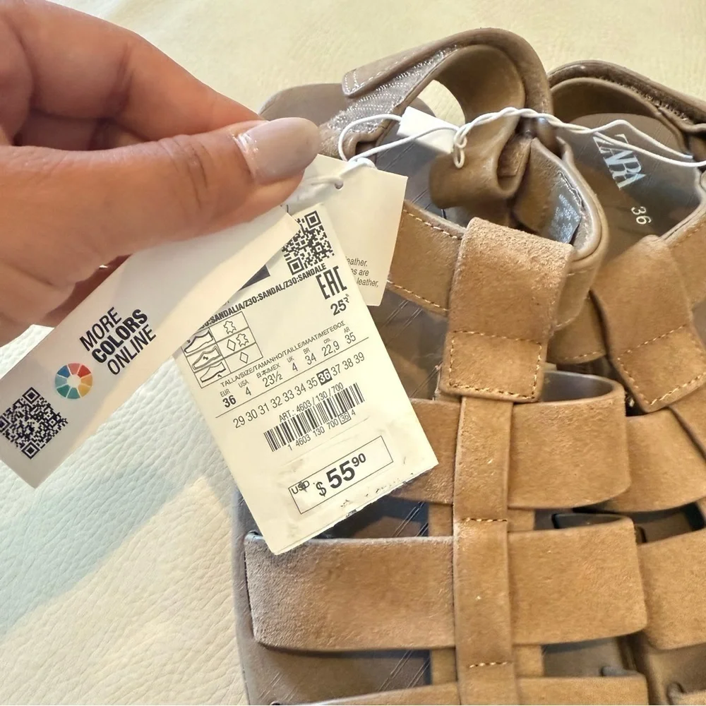 Zara leather fisherman sandals